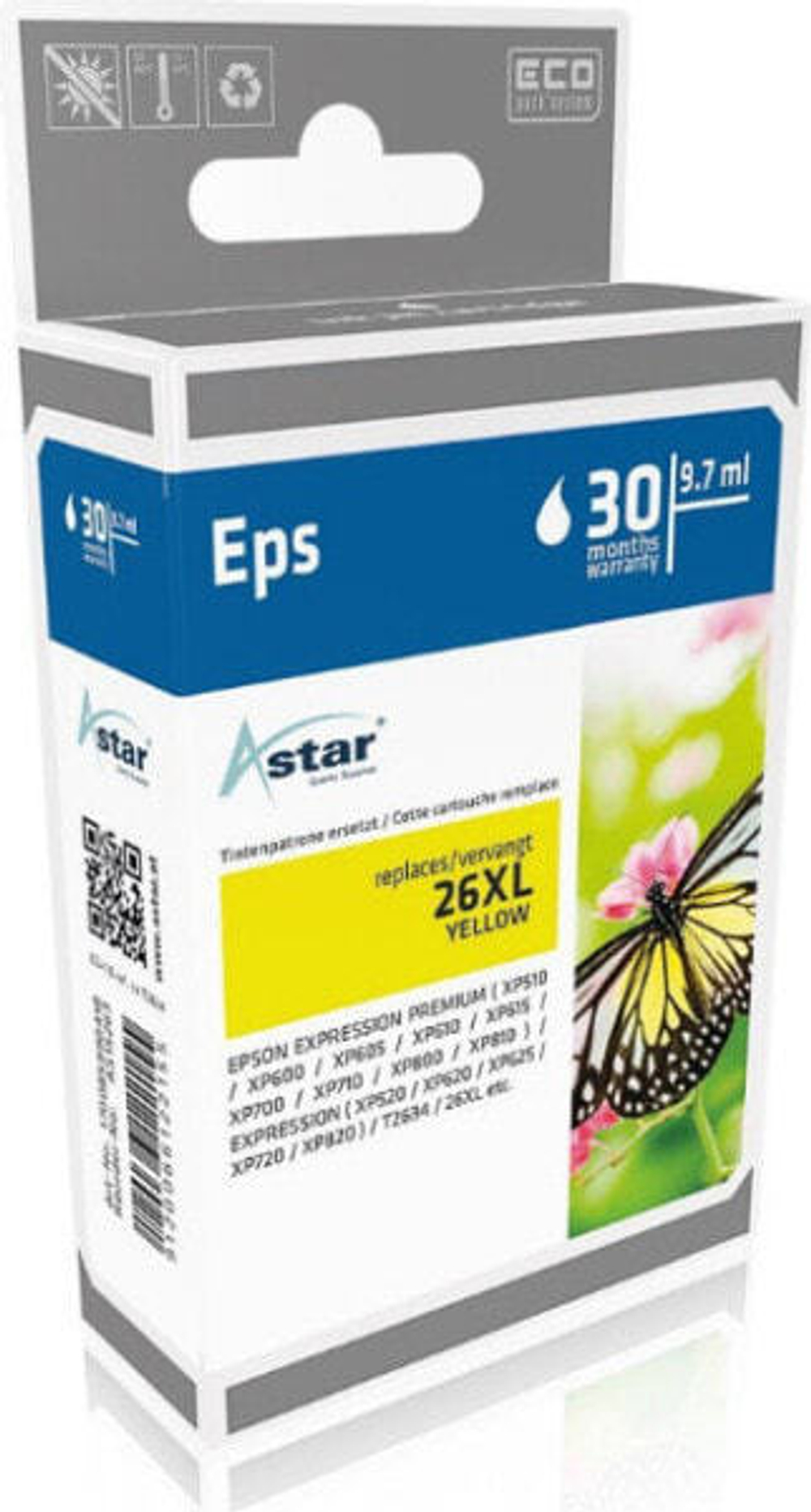 Картридж струйный желтый 1 шт Astar AS15263