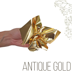 Зеркальная поталь "Mirror Shine", Antique Gold, 100 шт. 8*8,5см