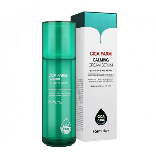 Успокаивающая кремовая сыворотка с Центеллой Азиатской FarmStay Cica Farm Calming Cream Serum 50мл