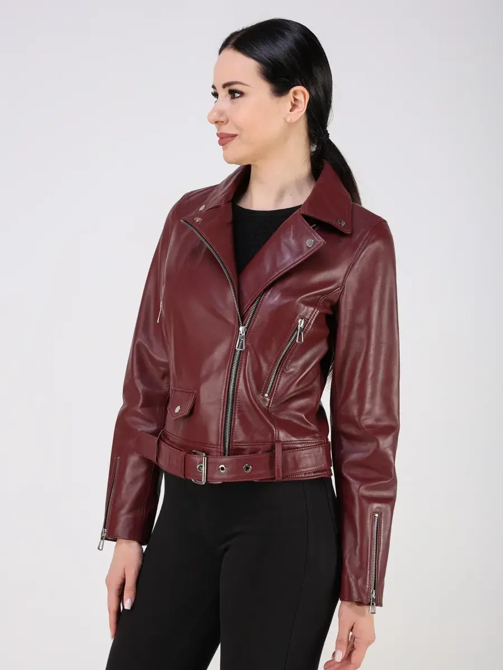 Кожаная куртка демисезонная косуха