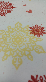 Футер (принт). Снежинки на белом, 1,15м