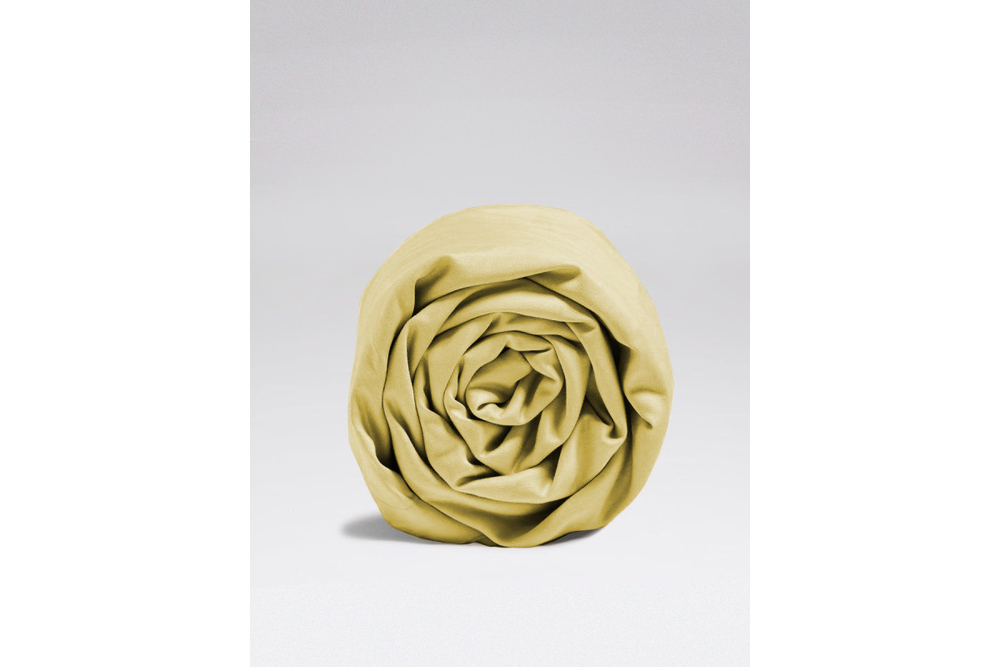 Простынь GoodNight Сатин 180х200х20 Горчичный на резинке