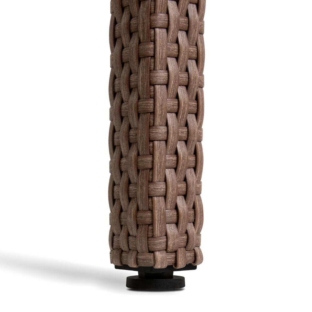 Кресло плетёное с деревянными подлокотниками "Микеланджело" шоколад