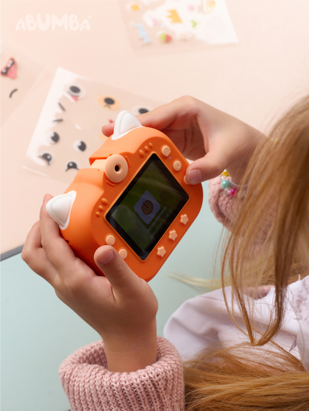 Фотоаппарат детский мгновенной печати Abumba Лисёнок