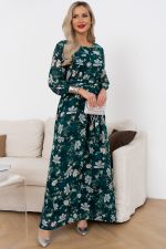 Платье Марго (малахит/принт) Р11-1245/6 Nikol