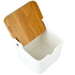 Солонка с ложкой " " 9х9х9см v=280мл (подарочная упаковка)