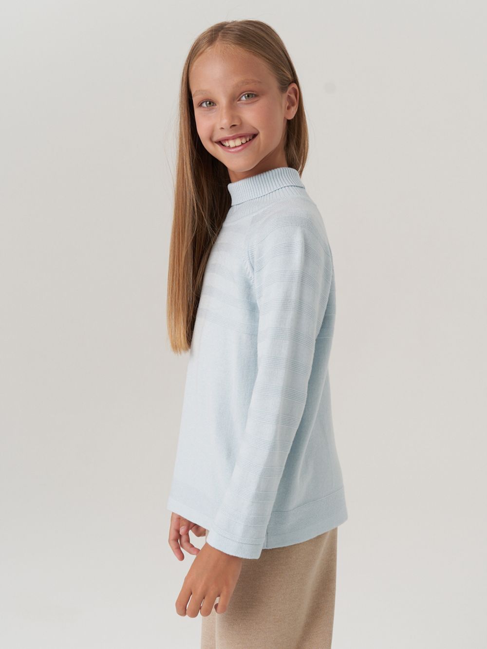 Водолазка в школу для девочки AT743  голубой