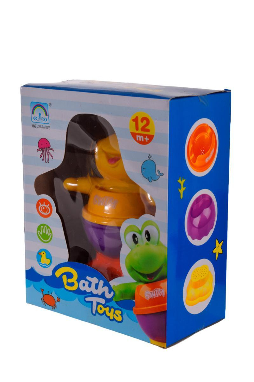 Игрушка для ванной "Лягушонок-пирамидка", в ассорт., коробка
