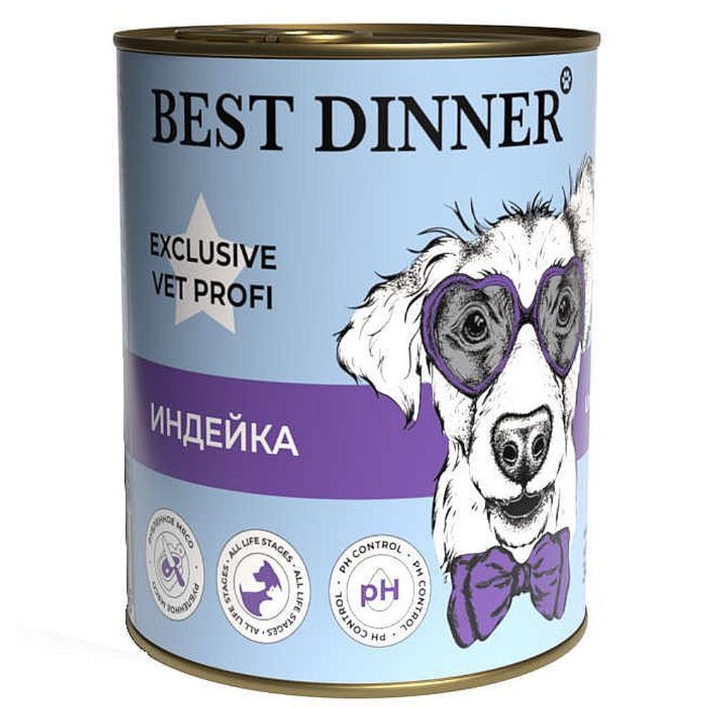 Best Dinner для собак Urinary &quot;Индейка с картофелем&quot; Exclusive VET PROFI 340г