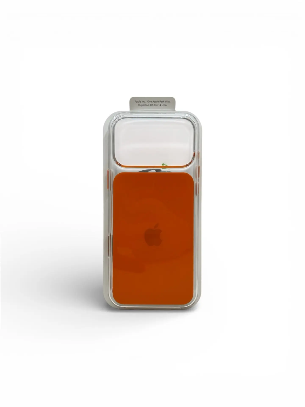 Clear case ORANGE с КНОПКОЙ и анимацией для iPhone 17 Pro