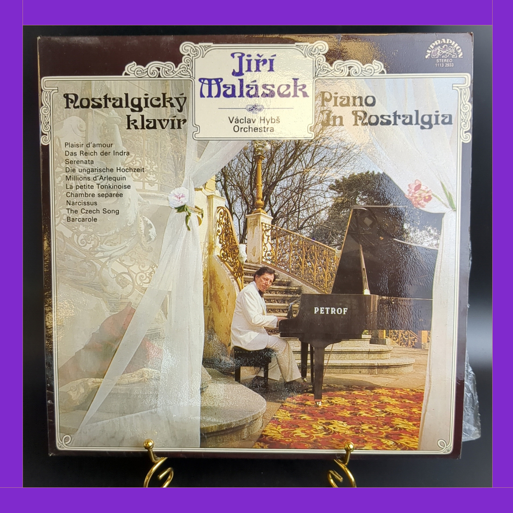 LP Jiri Malasek - Piano In Nostalgia - Ностальгическое фортепиано. Виниловая пластинка 12 дюймов. Supraphon Чехословакия 1981 год.