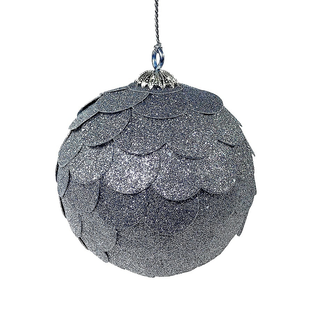Шар новогодний декоративный paper ball, серебрянный