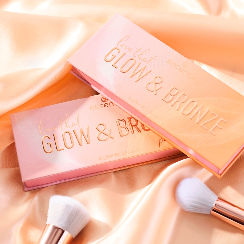essence love that GLOW & BRONZE - Палетка для контурирования лица, 16 g