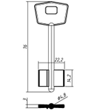 Заготовка сувальдного ключа 10671 YAG1D MT15G JMA5MT3 1MO6