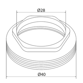 Гайка картриджа 40мм латунь MELODIA MKP20760