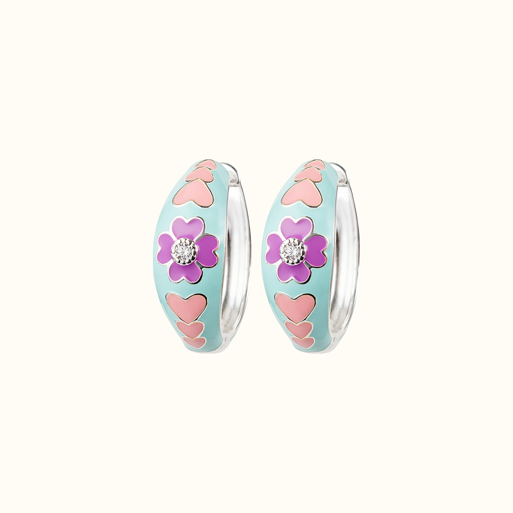 Серьги Flower Hearts