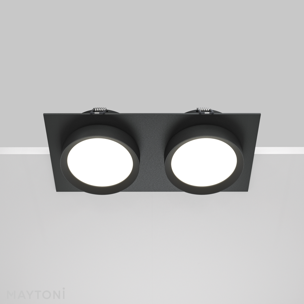 Встраиваемый светильник Maytoni Hoop DL086-02-GX53-SQ-B