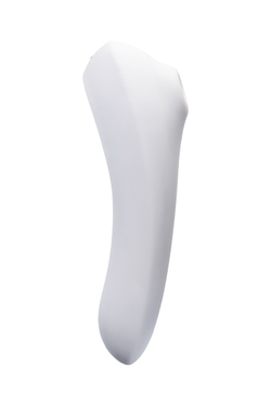 Вакуум-волновой бесконтактный стимулятор клитора Satisfyer Dual Pleasure, силикон, белый, 17,9 см.