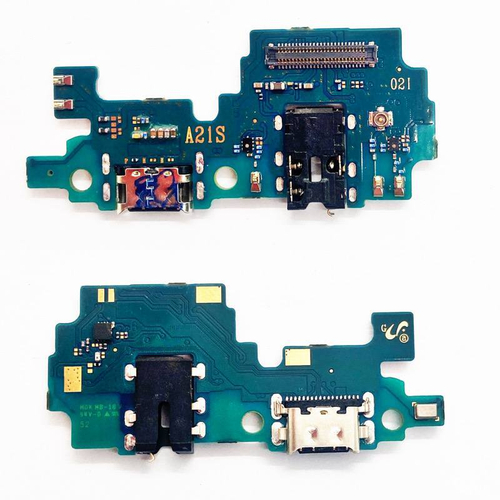 Шлейф для Samsung Galaxy A21s (A217F) плата системный разъем/разъем гарнитуры/микрофон - Премиум
