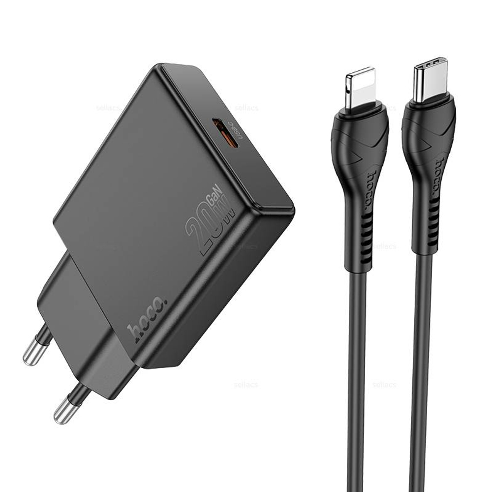 Зарядное устройство для Lightning Hoco N37 PD20W+QC3.0 (black)