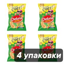 Кукурузные снеки Deluna Чуррос с карамелью 85 г x 4 шт