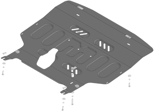 Усиленная защита радиатора, картера двигателя (2 мм, сталь) для SWM G01 2023-, G01F 2023-, G05 Pro 2023- Motodor.75101