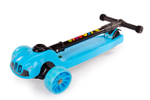 Самокат 3-х колесный, свет, звук, 02Б (голубой)