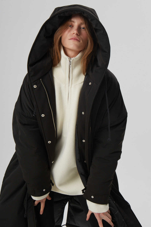 Свитер на молнии вязаный, серый меланж