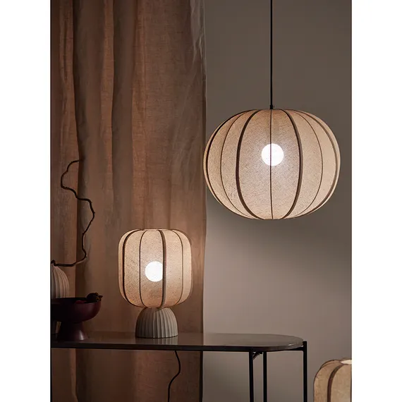 Светильник подвесной texture rib, D48 см, бежевый