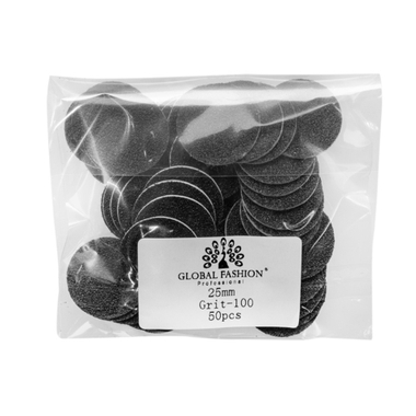 Сменные файлы на липкой основе для педикюрных дисков, 25 мм, #100, 50 шт