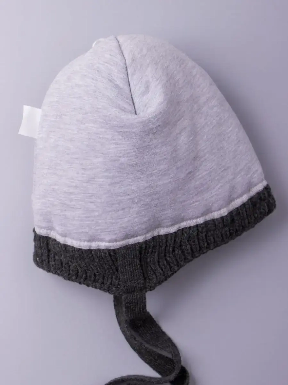 Шапка детская зимняя вязаная с помпоном