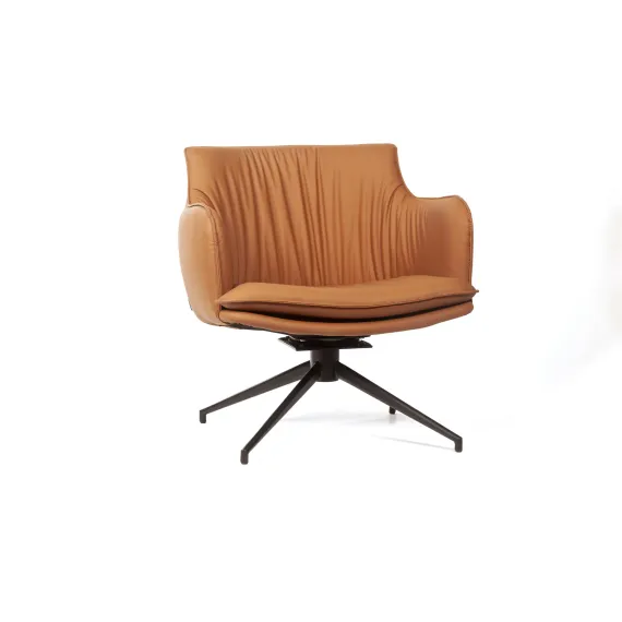 Лаунж кресло Sofia, экокожа терракот