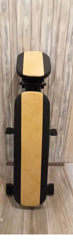 Скамья для жима Профи складная черно-желтая