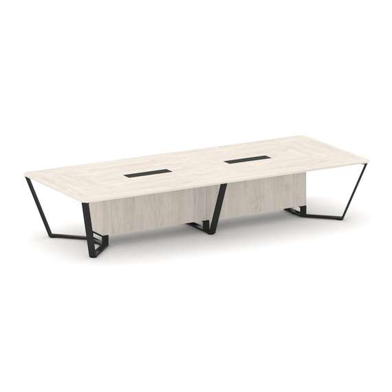 Steel Meet Стол переговорный прямоугольный KD-PR.B.SP-14 Денвер Светлый/Металл Черный 4000*1600*750