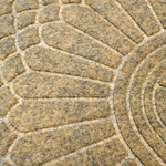 Коврик 60*90см придверный УЮТ Классик полукруглый, светло-коричневый