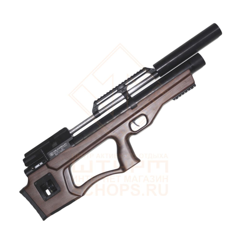 Винтовка пневматическая Krugergun PCP Снайпер буллпап 420 мм, редуктор, cal 5.5, Wood