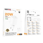 Сетевой адаптер питания BOROFONE BA103A PD 20W + кабель Type-C - Type-C (белый)