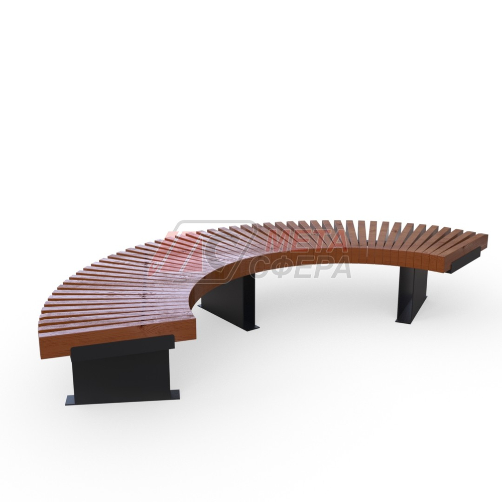 Лавка Rail Road 03 радиусная