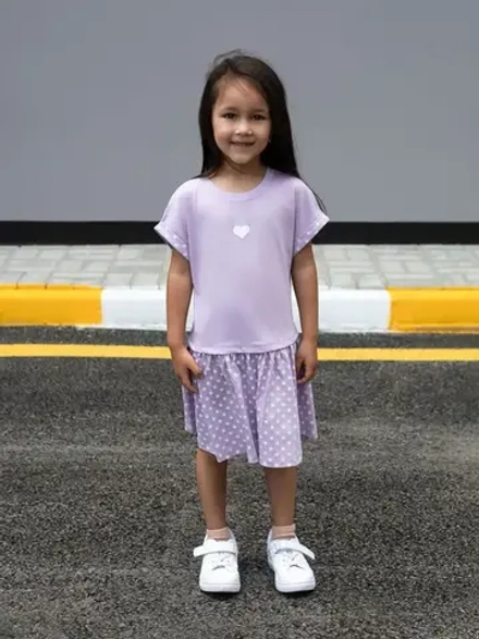 Платье оверсайз в сад с коротким рукавом