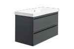 Тумба с раковиной LA FENICE Elba Grigio TWIN 100 серая