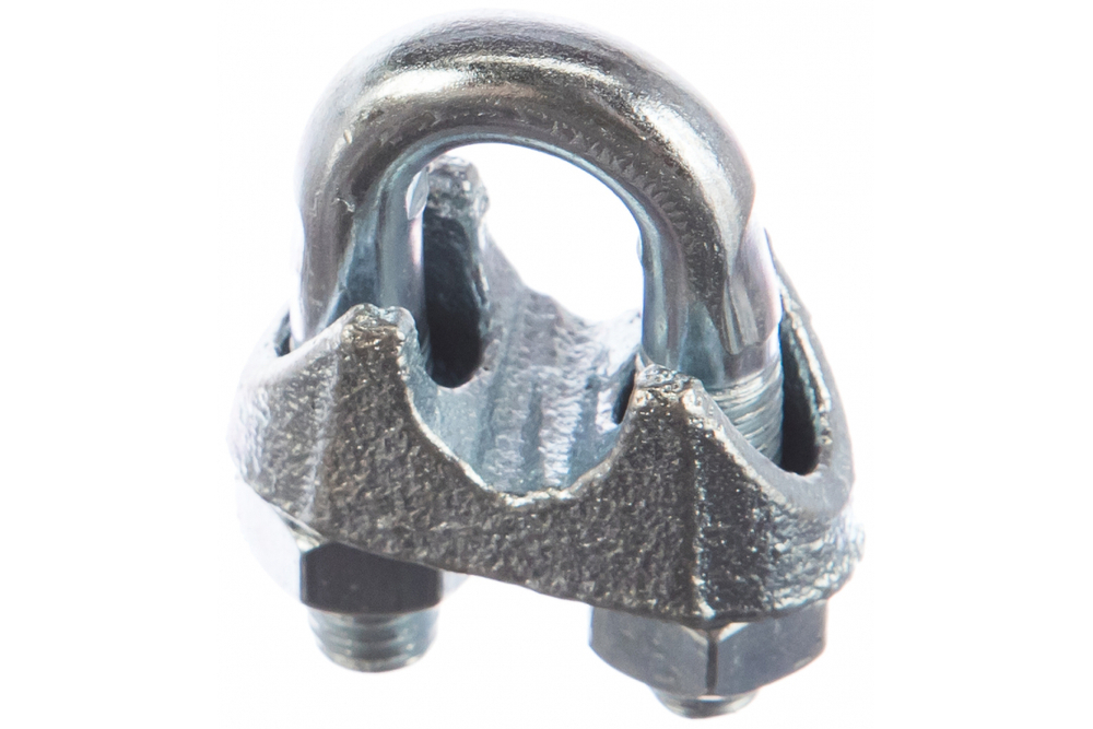 ЗАЖИМ ТРОСА СТРОЙБАТ DIN 741 10ММ (БЕЛЫЙ ЦИНК 2 ШТ)