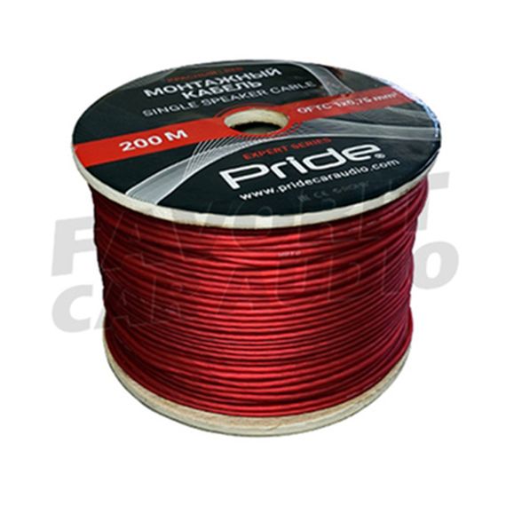 Акустический кабель Pride 1х0.75мм² OFC медь Красный (200) одножильный