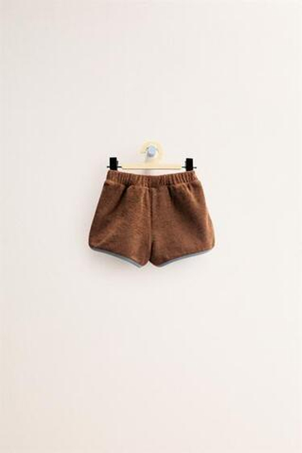 ZARA TIMELESS — ШОРТЫ ИЗ МАХРОВОЙ ТКАНИ, ШОКОЛАДНЫЙ