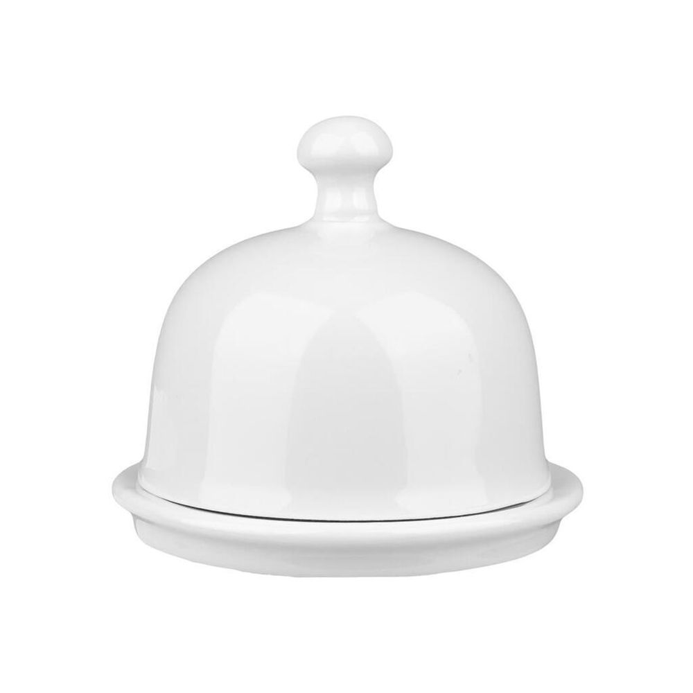 Масленка икорница 30 мл d 8,8 см h8 см с крышкой белая фарфор NEW P.L. Proff Cuisine [1]