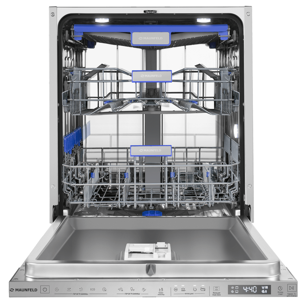 Посудомоечная машина с проекцией таймера на пол и автооткрыванием MAUNFELD MLP60330T Smart Beam Inverter
