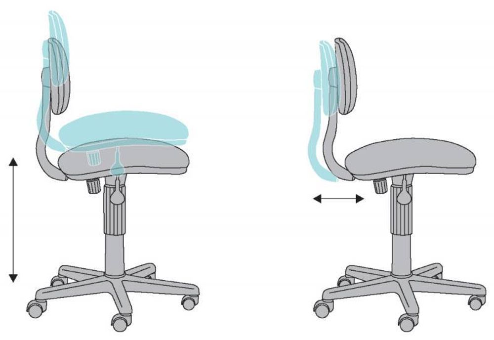 Кресло детское Бюрократ CH-W201NX серый 15-48 крестовина пластик пластик белый