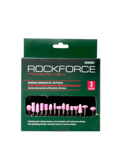 Набор аксессуаров для мини-дрелей, 80пр., в пластиковом кейсе RockForce##Rock FORCE RF-GSK080