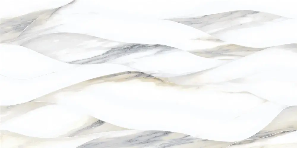 Настенная плитка ALMA Ceramica TWU09CRS014 Corsica 50x24.9 белая глянцевая рельефная под мрамор