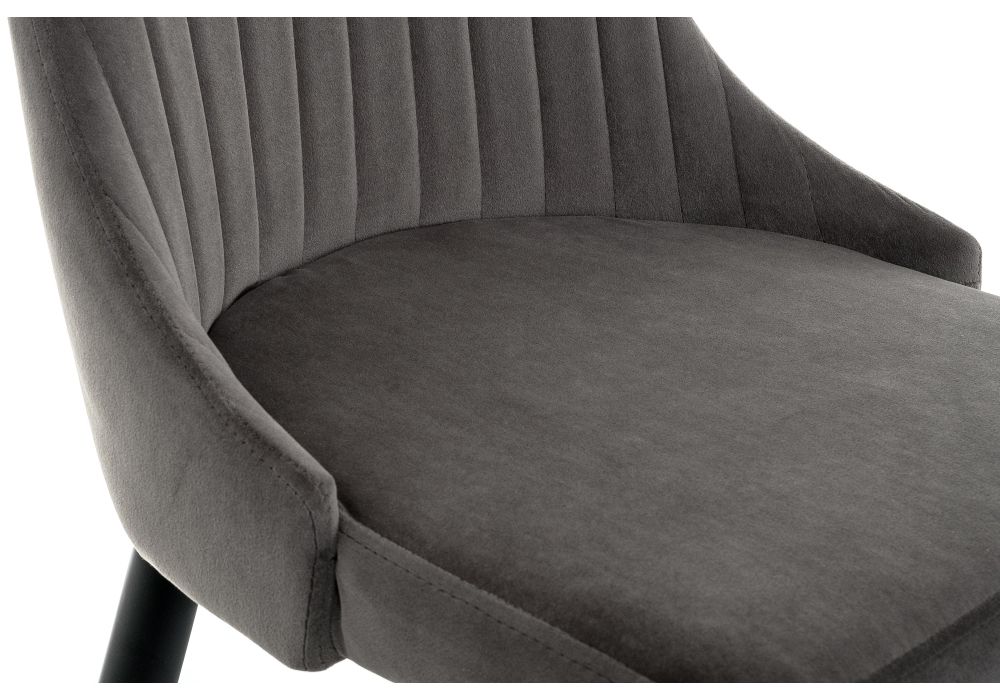 Стул на металлокаркасе Kora dark gray / black