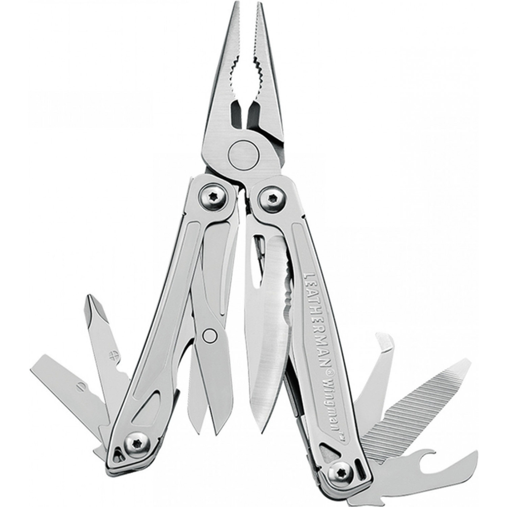 Мультитул LEATHERMAN Wingman, 14 функций, серебристый с нейлоновым чехлом 832523